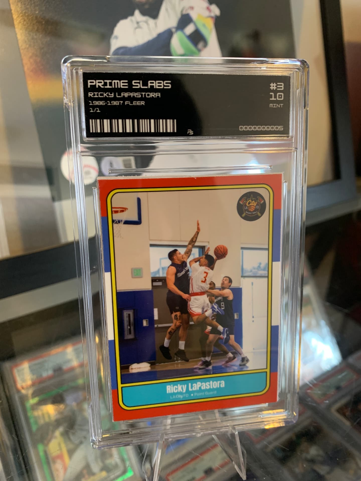 Prime Slabs 1986-87 Fleer style custom slab of Ricky LaPastora